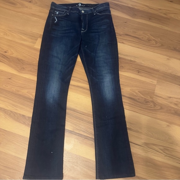 7 For All Mankind Denim - 7 For All Mankind Dark Indigo Boot Cut Jeans